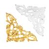 20 Pcs Cupboard Wood Corner Decorative Flower Wrap Corners Bronze Cover Guard Box Feet Metal Embossed Corner Code 35mm +Screws