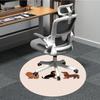 1pc Dachshund Puppies Office Round Area Rug, Under Office Chairs Bedroom Living Room Home Decor, Room Deco