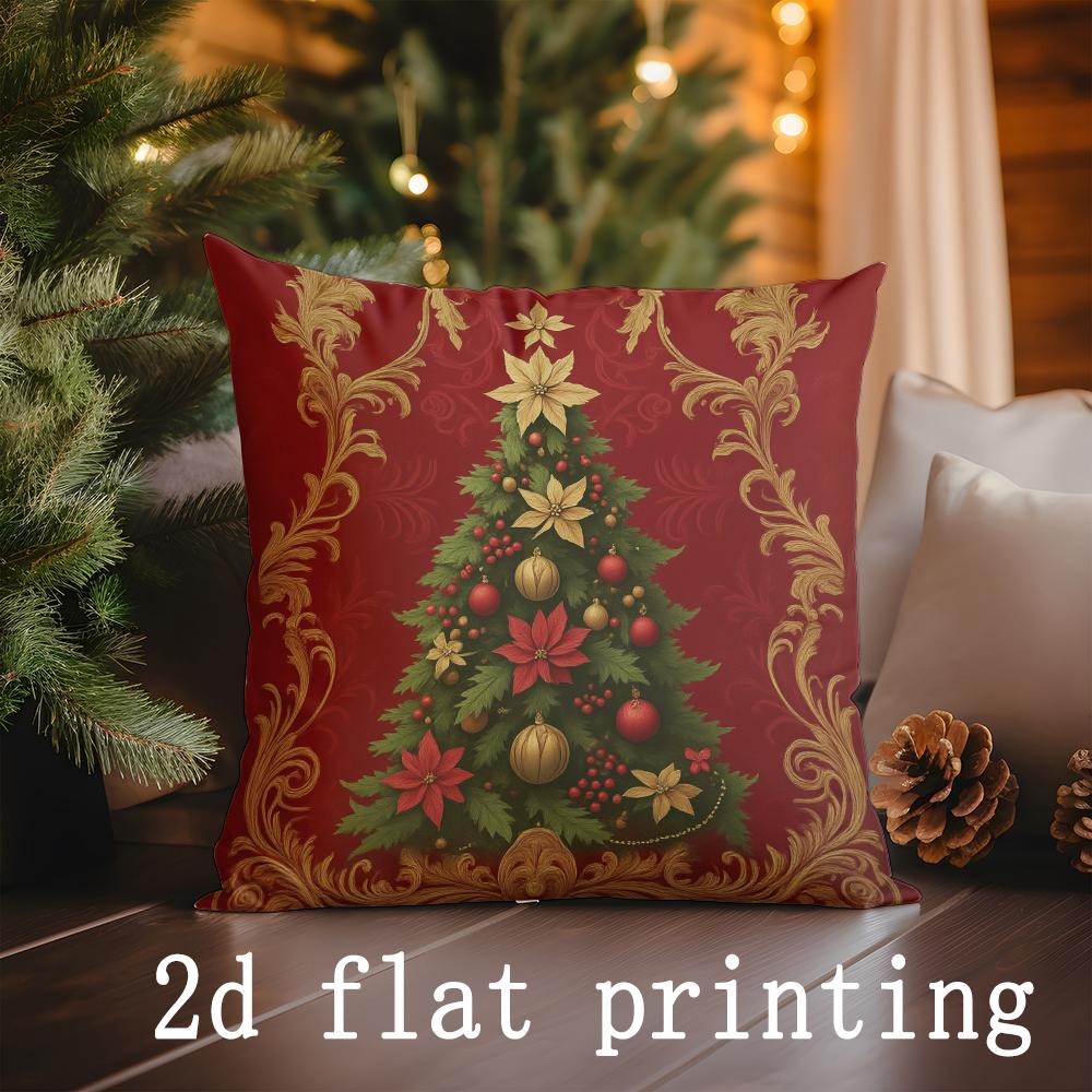 Heimdeko Weihnachten Themen Kissenbezüge Geeignet für Sofa Schlafzimmer Auto Kissenbezug Kissen Rechteckiges Rückenkissen