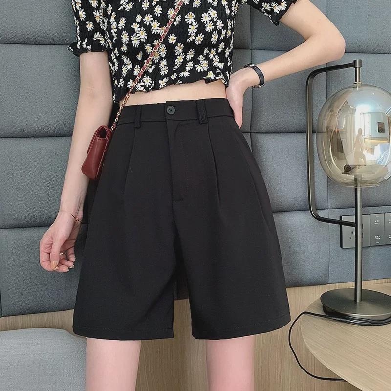 Dámské letní šifonové šortky s vysokým pasem a širokými nohavicemi