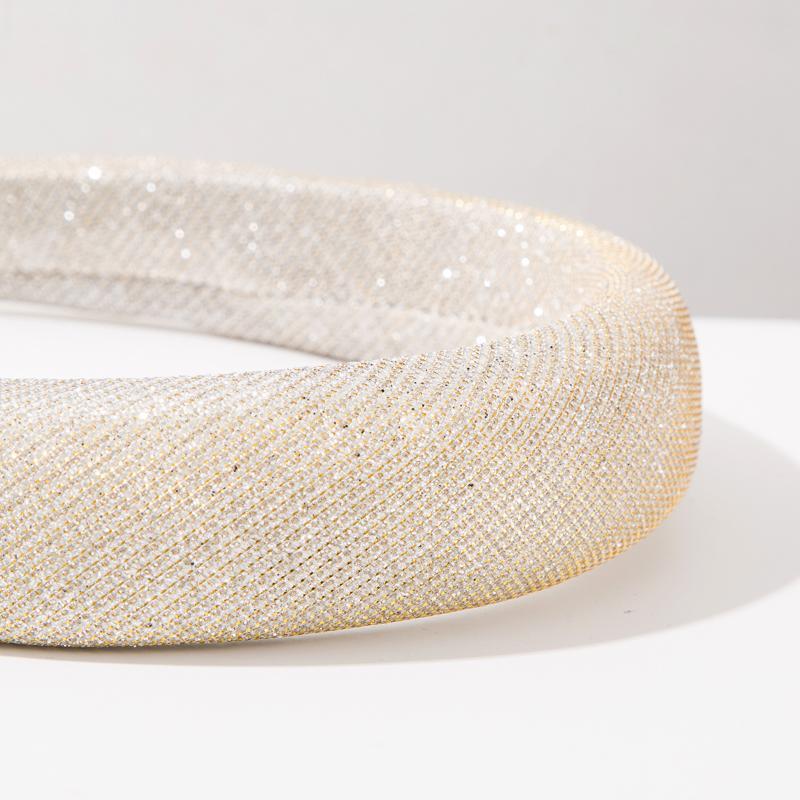 Luxury Sparkling Full Diamond Wide Headband Retro Baroque Style Hair Accessory for Women Evening Party Prom Gown Match