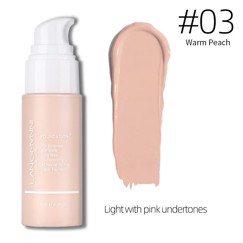 13 Color Matte Oil Control Concealer Foundation Make-up Liquid Light and Thin Moisturizing Liquid Foundation Not Easy To Take Off Makeup Daily Makeup