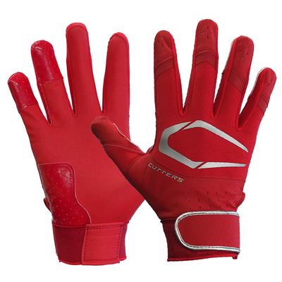 CUTTERS B353 Prime Hero Batting Size 3.0 Gloves, Ambidextrous, Baseball/Softball, Small, Red/Silver