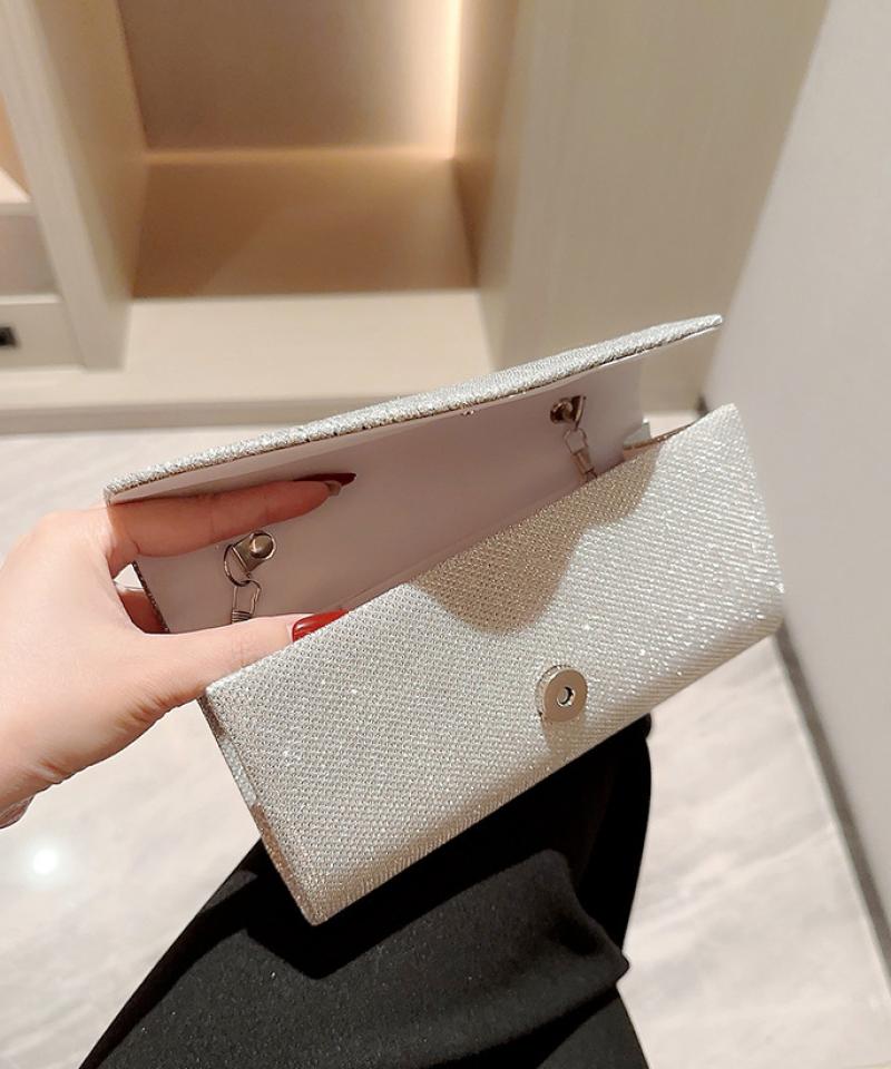 Ladies Glitter Envelope Clutch Bag Fashion Delicate Shining Detachable Chain Crossbody Bags Underarm Shoulder Bag Trendy Handbag