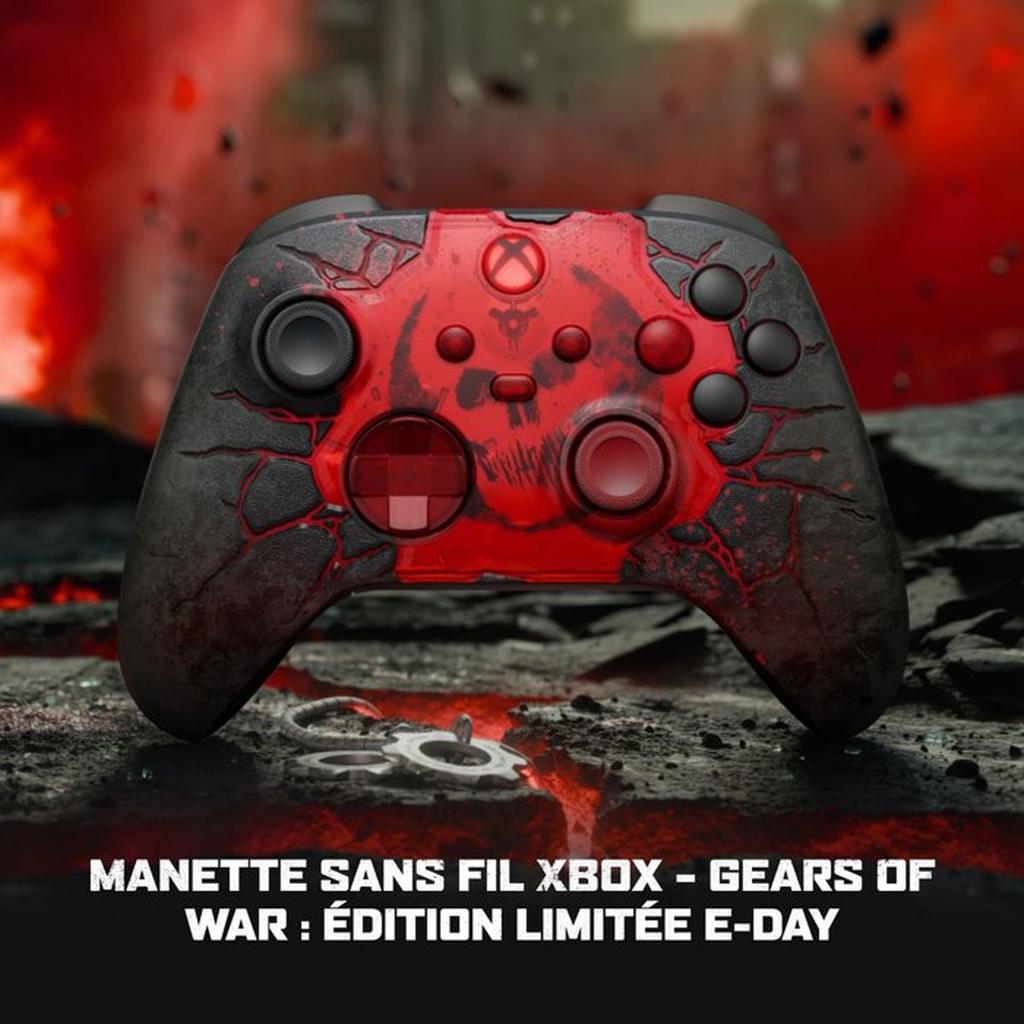Manette sans fil – Xbox – Édition limitée Gears Of War – Sans fil – Compatible Xbox Series X|S, Xbox One, PC et Cloud
