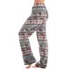 Women's Flannel Christmas Print Pajama Pants, Comfortable Warm Sleep Pants