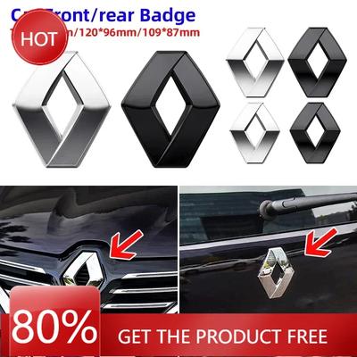 2026 Hot For Renault Hub Caps 1 Piece Rear Boot Badge Front Grille Hood Trunk Emblem Logo For Renault RS Koleos Captur Talisman