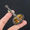 Tiger Eye Pendant, Handmade Gemstone 999 Copper Wire Wrapped Pendant Antique Jewelry, For Gift Silver Jewelry