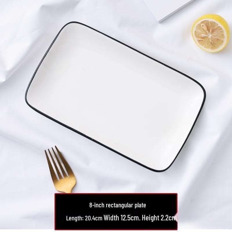 Dunzhu Ceramic Rectangular Serving Plate
