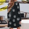 Women's Fashion Plaid V-Neck Long Sleeve Dress