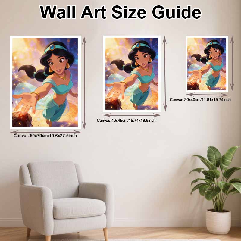 Disney Princess Jasmine Diamond Paint Painting Art Kit Handmade DIY5D Home Decor Gift