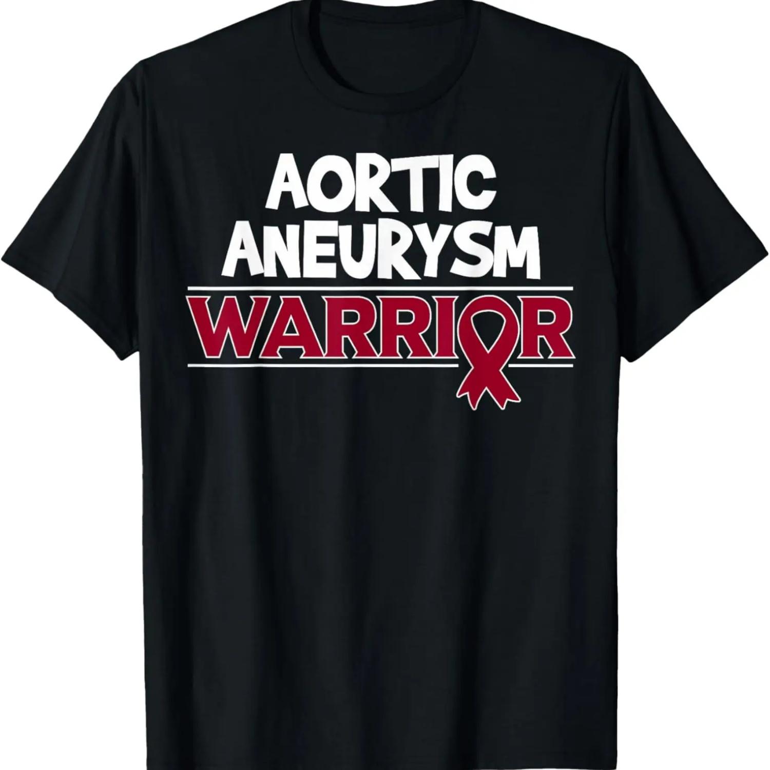 

Aortic Aneurysm Survivor Burgundy Ribbon T-Shirt XXXXXL чёрный