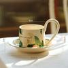 Chinese Style Ceramic Coffee Cup Flower Design Sense Coffee Cup And Saucer Kitchen Supplies Cup And Saucer Suit Microwave Oven
