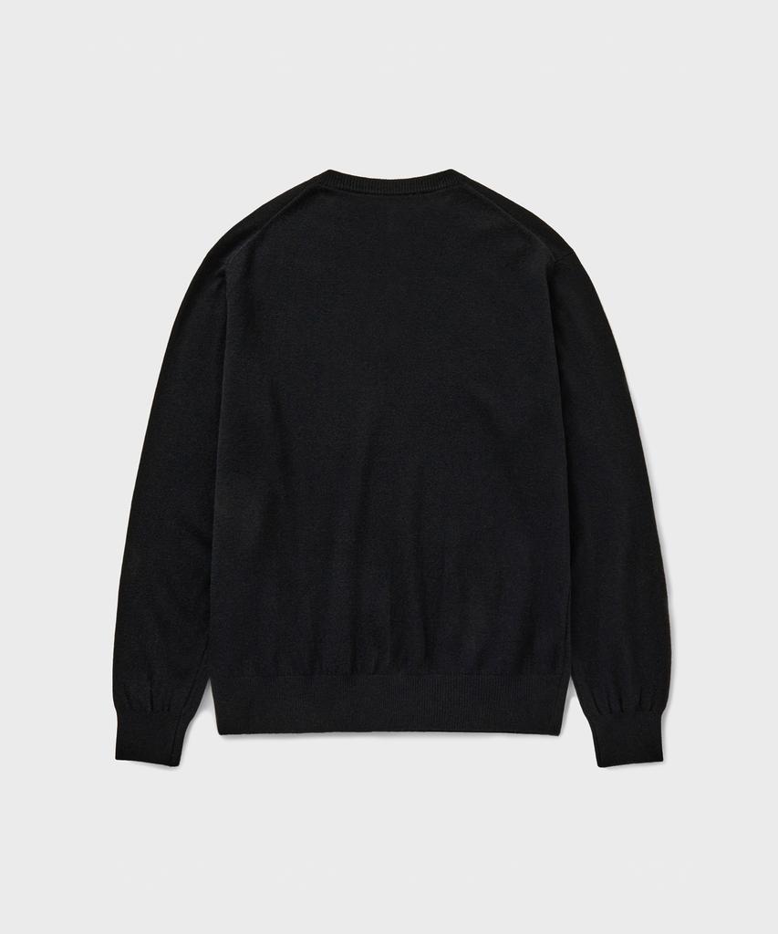 Beulaendideu Comfort Wool Henley Neck Knit [Black]