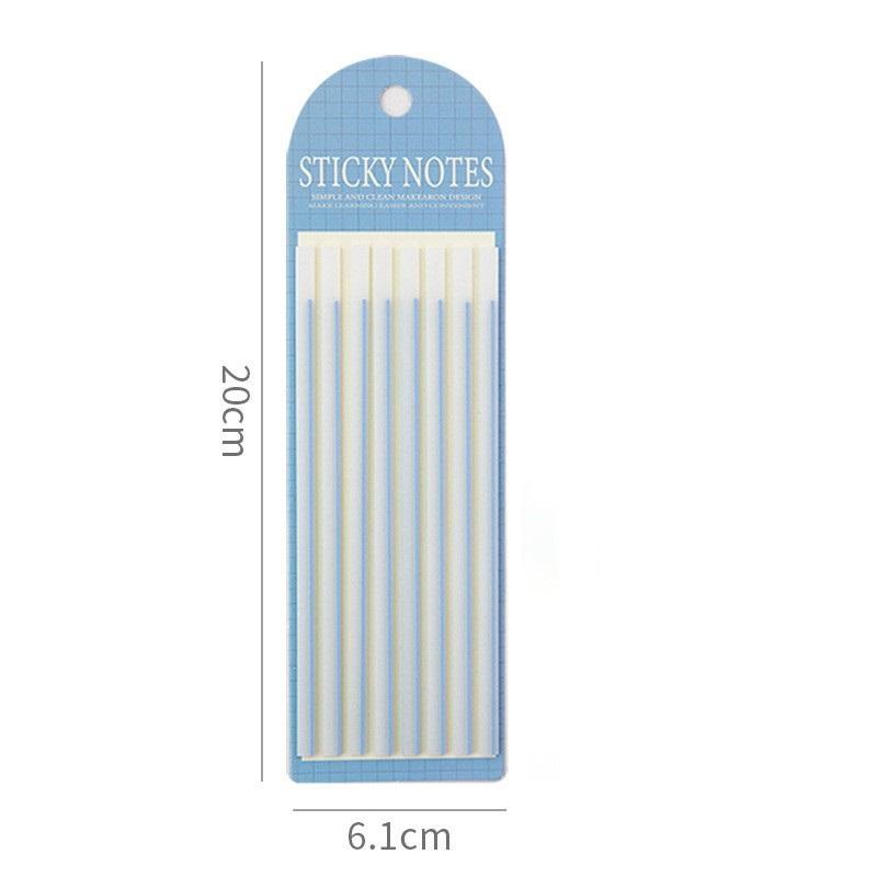 1pcs Macaron Color Sticky Strips 160 Sheets Fluorescent PET Transparent Memo Pad Index Stickers Office