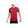 Nike Solid Color Simple Print Small Logo Quick-Dry Breathable Football Crew Neck Short Sleeve T-Shirt Men Tops University-Red HF0524-657