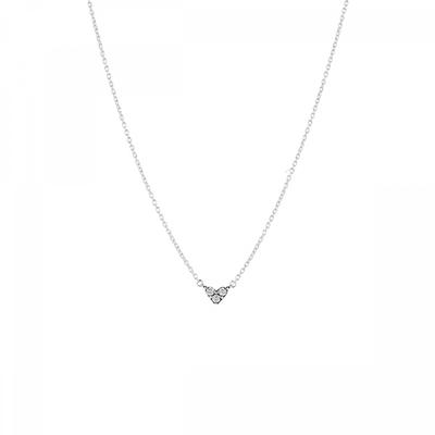 Pandora 393014c01 Timeless Triple Stone Heart Collier Silver Necklace