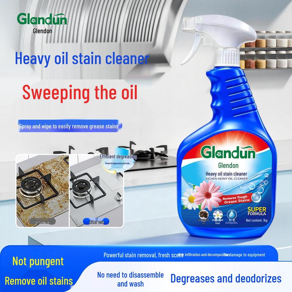 Grand Shield Heavy-Duty Kitchen Oil Stain Remover & Degreaser for Range Hoods