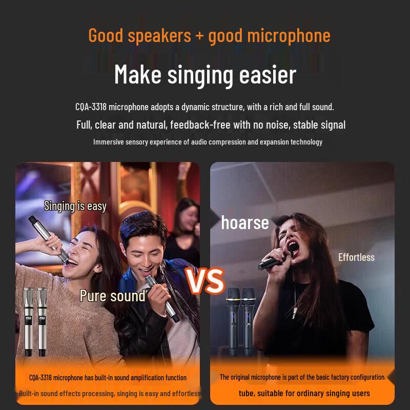 ShanShui C10 Portable Karaoke Machine with Display