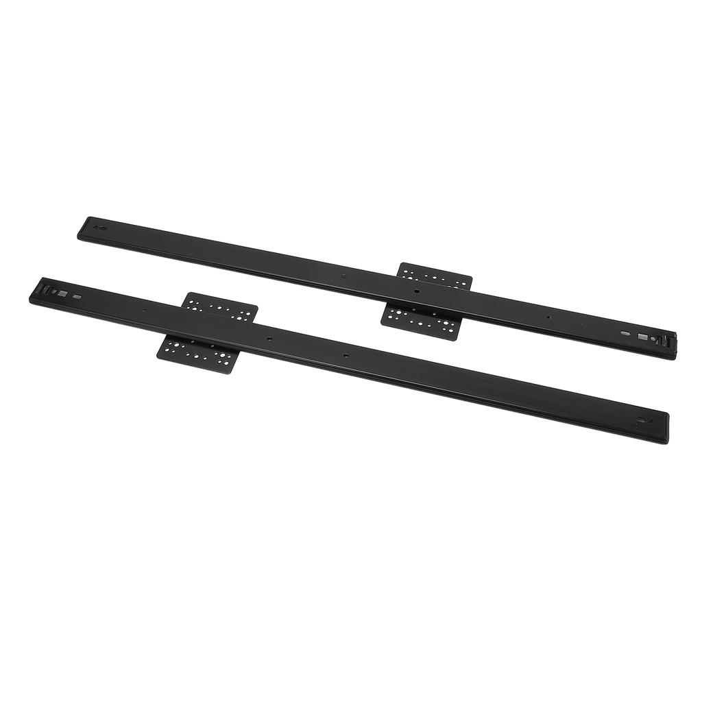 1 Paar Schubladenschienen Seitenmontage 26 Zoll Schwerlast 2-teilig Kugellagerführungen Schienen Schwarz