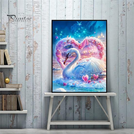 5D Swan Love Diamond Painting Full Drill Resin Mosaic Rhinestone Embroidery Craft Kits for Home Wall Decor Gift