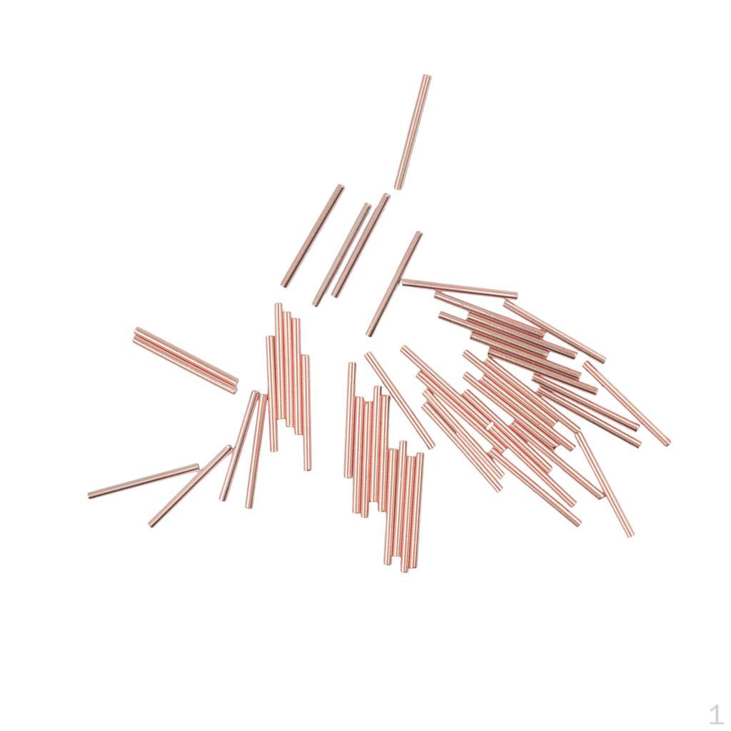 50 Латунные Бусины-Трубочки 1,5 x 20 мм Прямые Проставки Гладкие Разъемные Соединители для Rose Gold