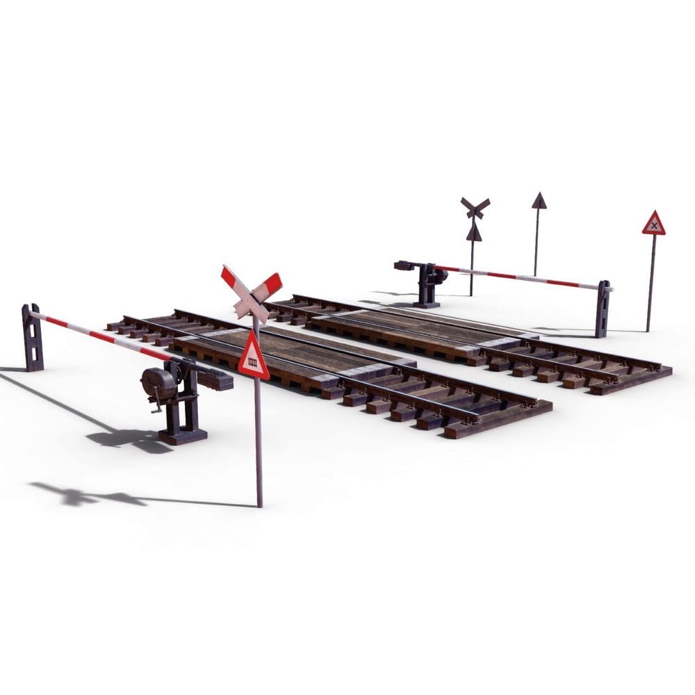 MiniArt Scale Diorama Accessory Railway Crossing Set Plastic Model MA35666 1/35