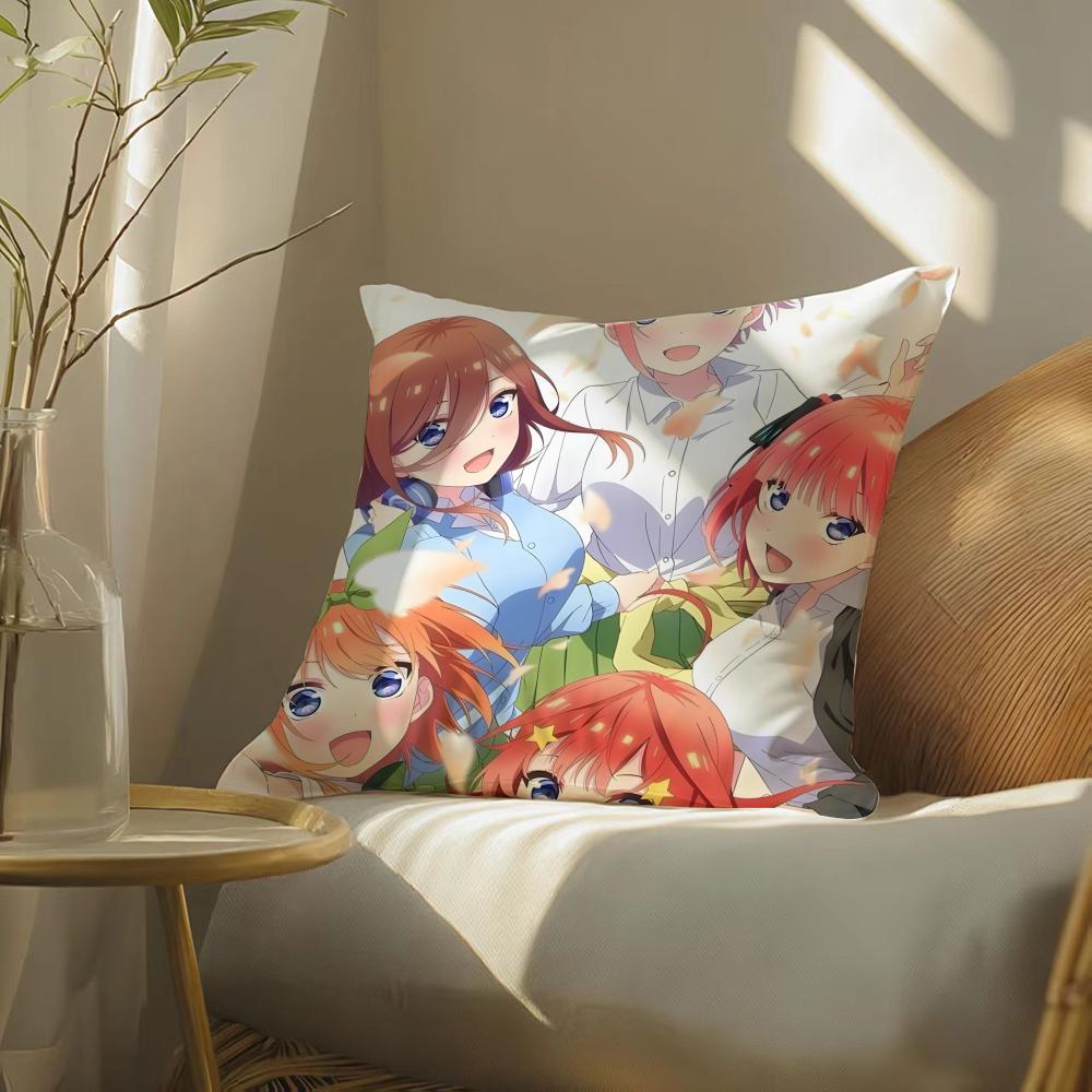 T-The Quintessential Quintuplets Anime Pillow Case Pattern Printed Pillowcase For Living Room Sofa Cushion Cover & Bedroom Decor