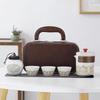 Ceramic Travel Tea Set with Tray - Portable Cup for Outdoor Anniversaries & Custom Souvenirs