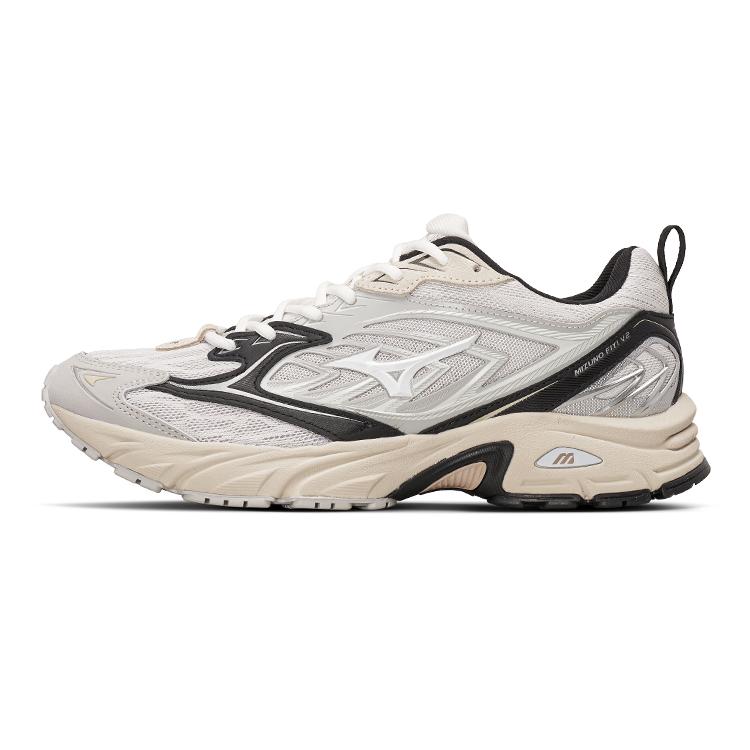 Mizuno Retro Functional Shock Absorbing Non-Slip Wear-Resistant Low-Top Sports Running Shoes Unisex sneaker Light-Gray D1GH241505