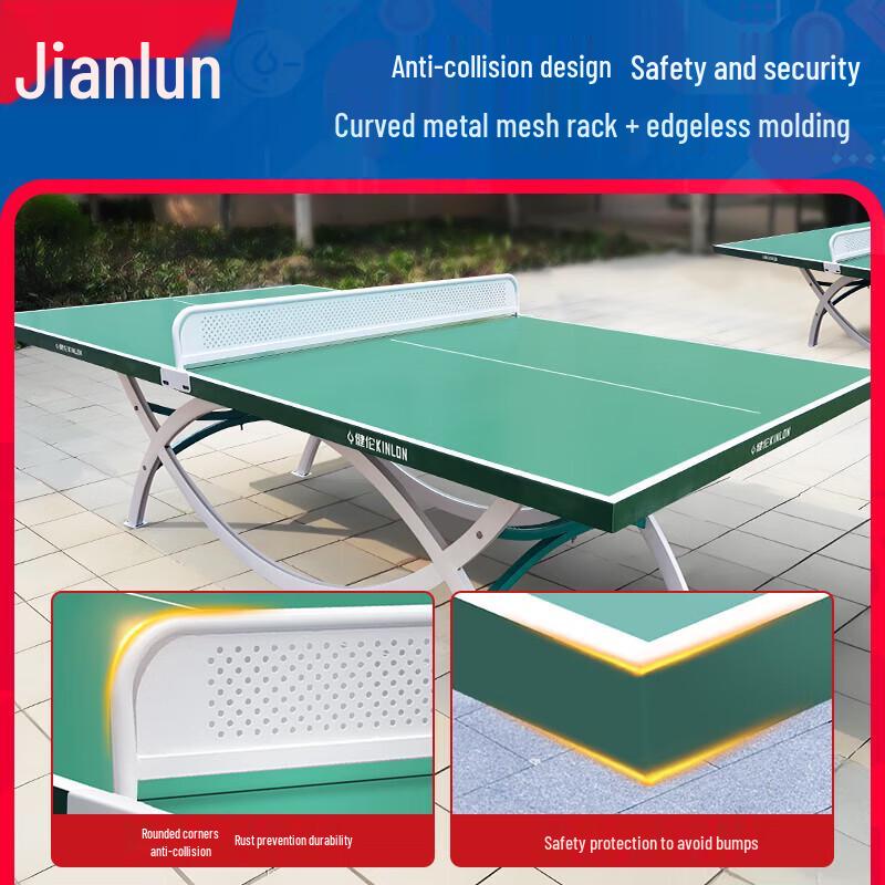 JEEANLEAN Foldable Competition Outdoor Table Tennis Table