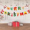 2 Pcs Christmas Party Decorations Santa Paper Banners Merry Christmas Banners for Outdoor Indoor Decoration