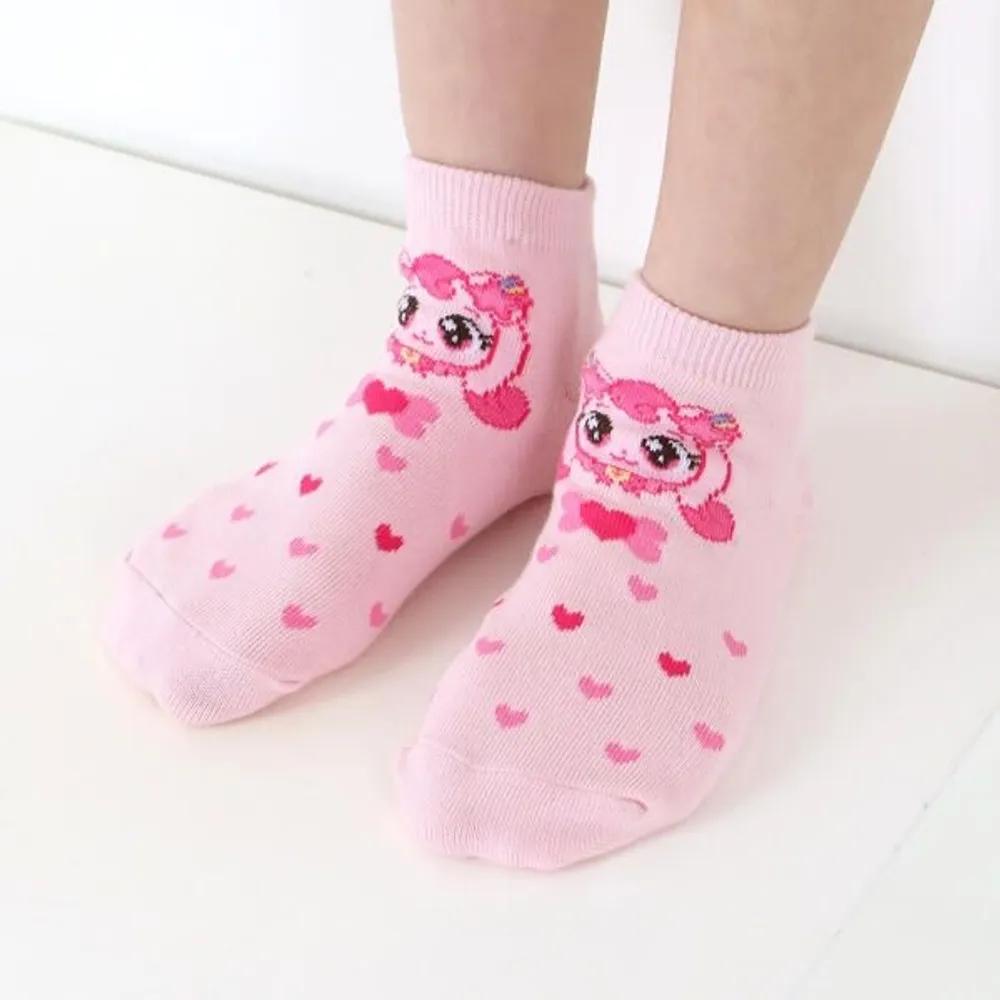 Premier Farm Catch Teenieping Hachuping Ribbon Heart Children s Short Ankle 1 Pair Pink/No. 4
