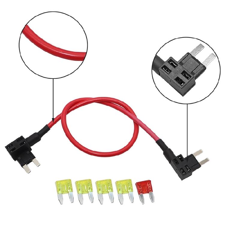 Insulated Double Head Power Tap Fuses Holder Suitable for Convenient Electrical Access in Car Motorcycles Camping Trips