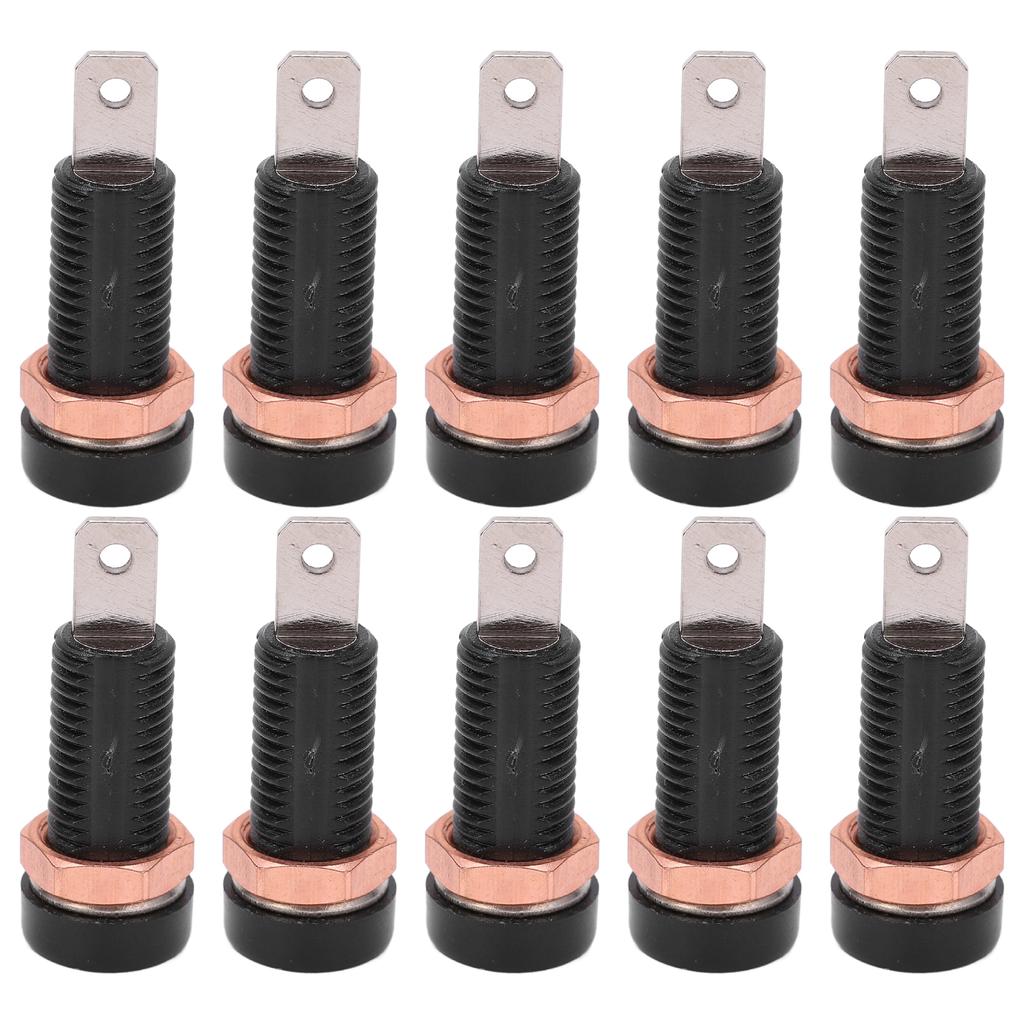 10pcs 4mm Banana Jack Socket Mount Binding Post Connector Adapter Panel for Electronic Instrument
