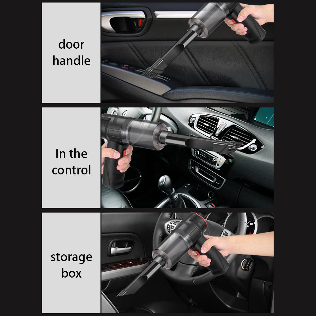 Vehicle Handheld Foldable Vacuum Long Nozzle Set Dust Remover Hotel Living Room Bedroom Dorm Wireless Cleaning Tool