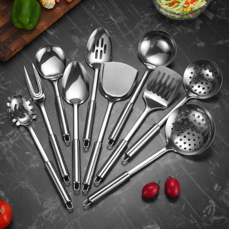 Kitchen Cookware Cooking Utensils Stainless Steel Shovel Soup Spoon Turner Utensils Dinnerware Cooking Tool Kitchen Gadgets