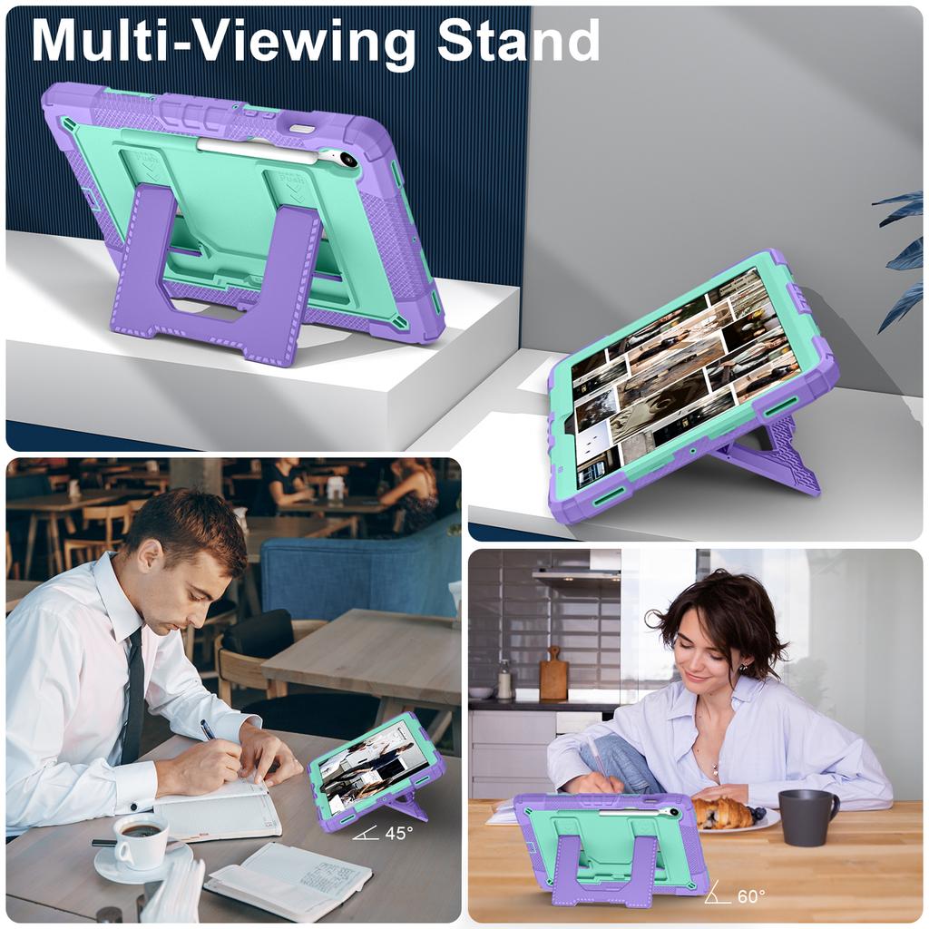 Tablet Case For Samsung Galaxy Tab S10 Lite S10 S9 FE 10.9" Anti-fall Cover with Pen Slot Stand Holder With Shoulder Straps