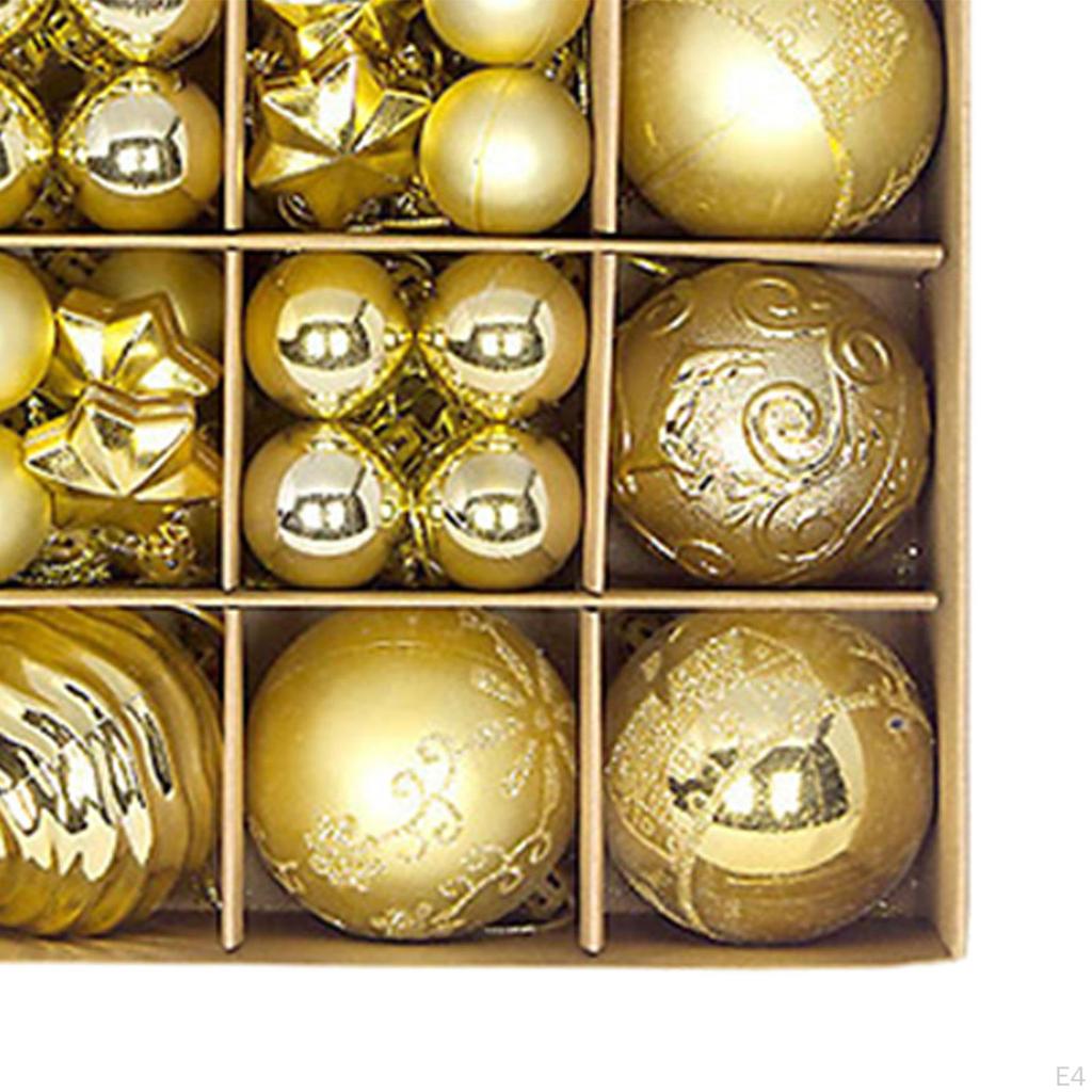 44 Count Christmas Ball Ornaments Set for Tree Decoration