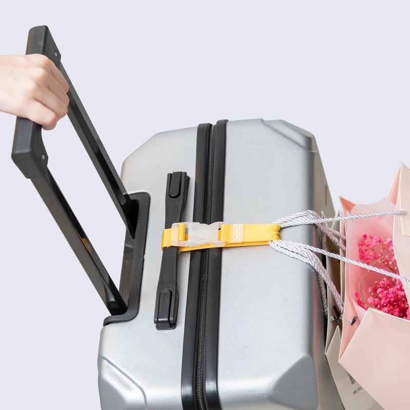 Portable Travel Luggage Buckle Strap with External Hook for Suitcases and Backpacks