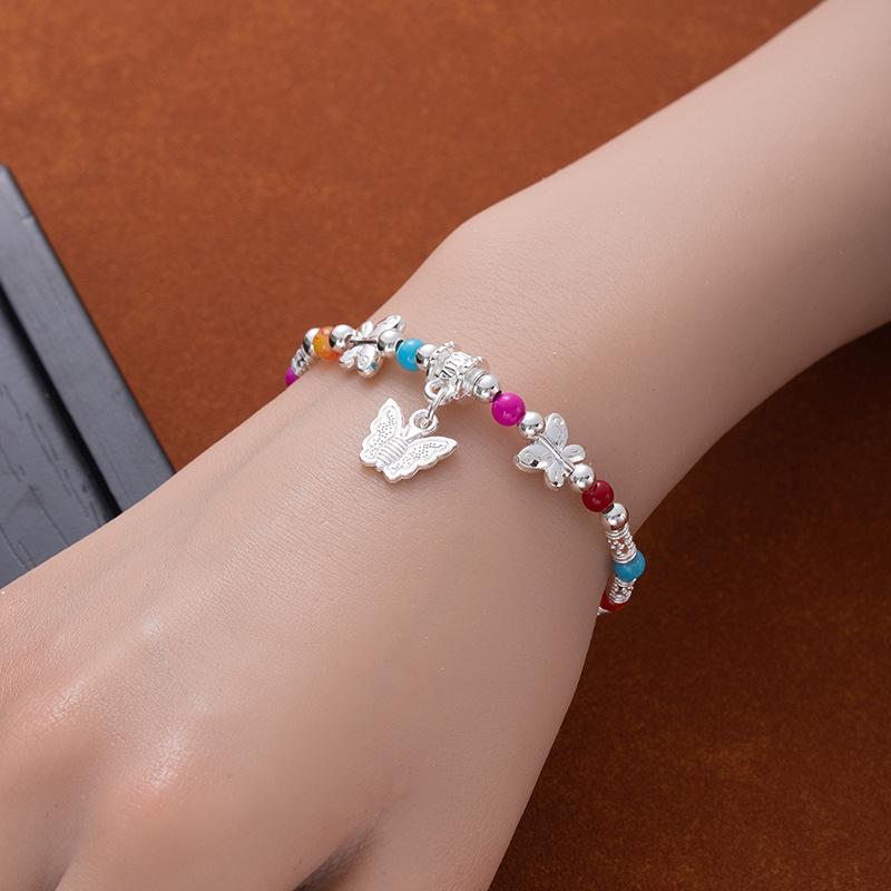 Handmade Beaded Yunnan Ethnic Style Bracelet Women'S Retro Bohemian Color Tibetan Bracelet Tibetan Anklet Accessories