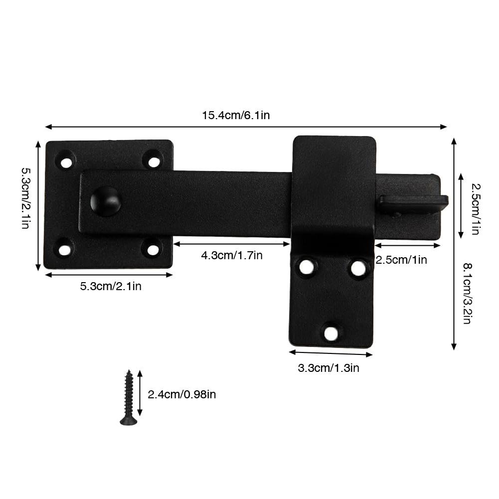 3Pcs Barn Door Flip Latch Lock Multi-Function Farm Flip Fence Gate Latch Heavy Duty Metal Flip Gate Latch Wooden Fence Hardware