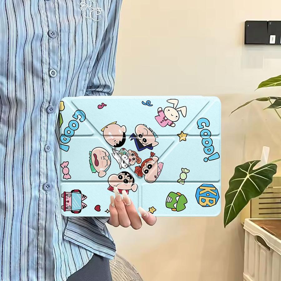 Cra-yons Shin-chans Cute Holder Cover Tablet Case For iPad Mini 6 7 Pro 11th 10th 9th 8th 7th 12.9inch Pro 2025 Air 4 5 M3 M2 1