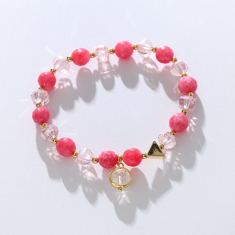Fashion Crystal Bracelet Women s Strawberry Crystal Bracelet Bangles Women Fashion Jewelry accessories Gift розовый