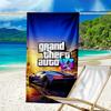 Beach Towel with Game Grand Theft Auto Pattern - Soft,absorbent,machine Washable Lightweight&Modern,swimming,Travel Essentials