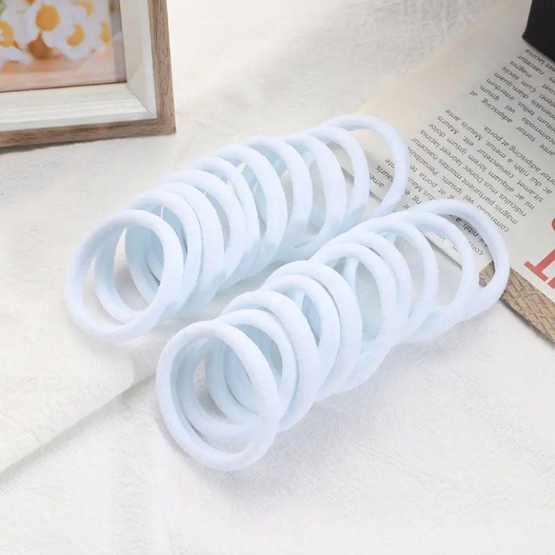 50 Pcs 4cm Solid Color Elastic Hair Ties for Women - Perfect for High Ponytails & Hair Accessories