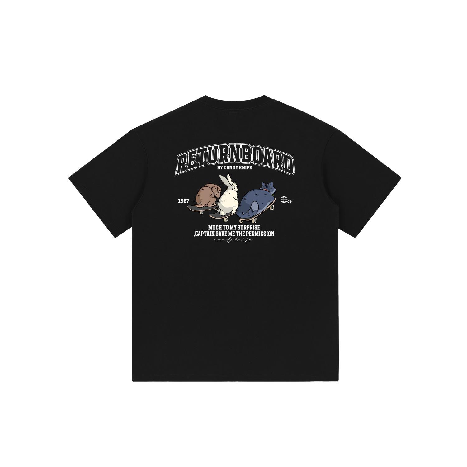 

Skateboard Boy American Cotton Casual Unisex Short Sleeve T-shirt XL