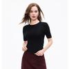 Tatu Bestickter Kurzarm Strickwollpullover