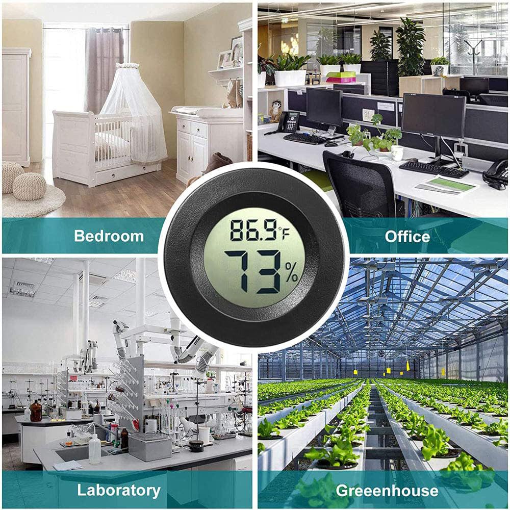Czarny Mini Higrometr Termometr Cyfrowy Monitor LCD Wewnętrzny/Zewnętrzny Miernik Wilgotności Wskaźnik Temperatura do Domu