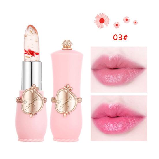 3.8g Lip Glaze Hydrating Color Change Transparent Flower Moisturized Lip Balm for Girl